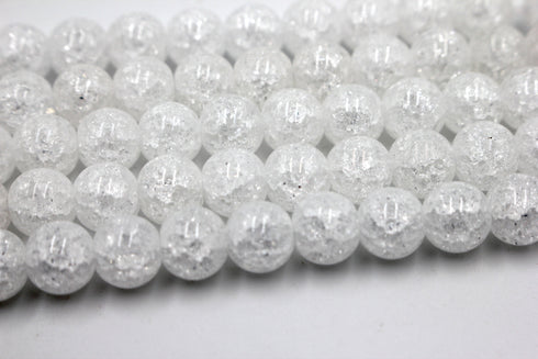 Cracked Agate Gemstone Beads, 8mm, Round